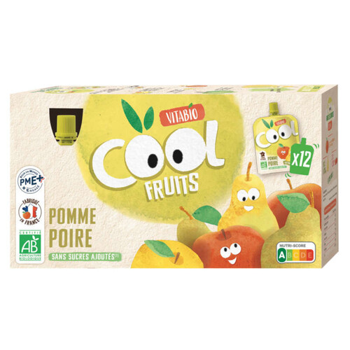 [Par Naturalia] Vitabio Cool Fruits Pomme Poire de Provence Acérola 12x90g