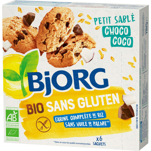 Bjorg Petit Sablé Choco Coco Sans Gluten Bio 150G