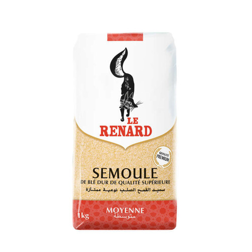 Le Renard Semoule De Blé Dur Qualité Supérieure Moyenne 1Kg