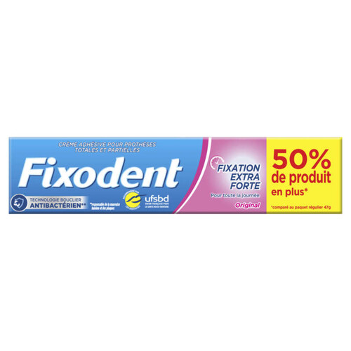 Fixodent Crème Fixative Bouclier Antibactérien 70.5G