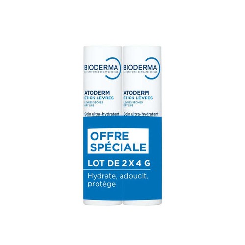 Bioderma Atoderm Stick lèvres  2x4g