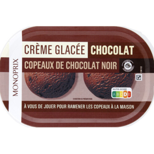 Monoprix Crème glacée au chocolat noir 500g