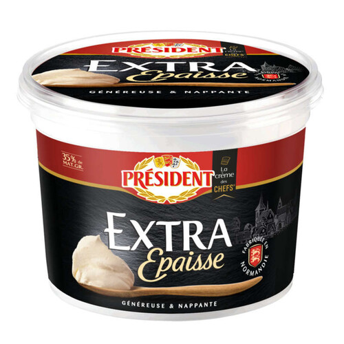 Président Crème fraîche extra épaisse gourmande et nappante 45cl