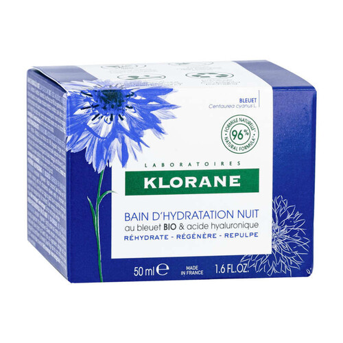 [Para] Klorane Bain D’Hydratation Nuit Au Bleuet Bio Et Acide Hyaluronique Visage Et Yeux 50ml
