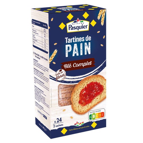 Pasquier Tartines De Pain Blé Complet 240g