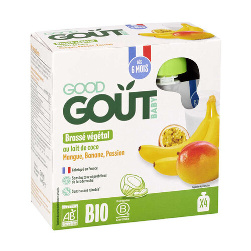 Good Goût Brassé Coco Mangue Banane Passion 4 x 85g