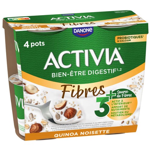 Activia Céréales Yaourt Quinoa Noisette Bifidus 4x120g