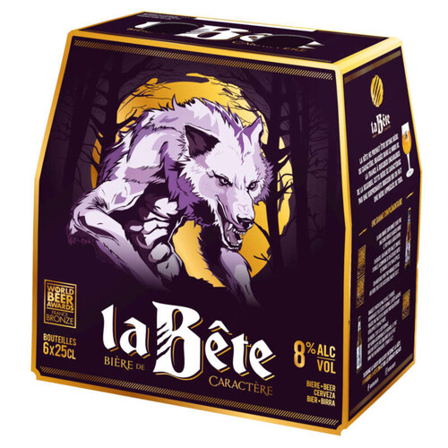 Brasserie Castelain La Bête Bière de Caractère Ambrée 6x25cl