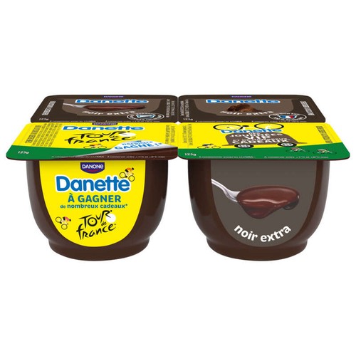 Danette Crème Dessert Chocolat Noir Extra 4x125g