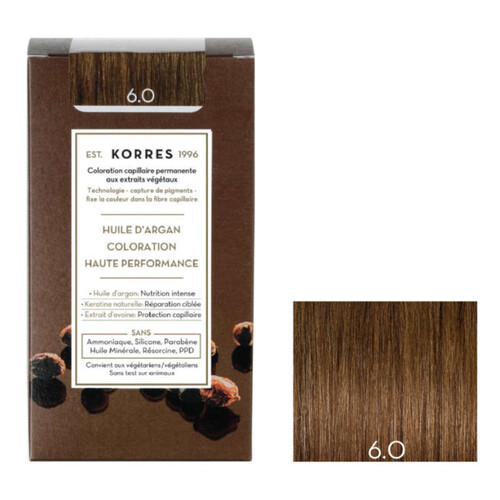 Korres Coloration huile d'argan Dark Blond 6.0 145ml