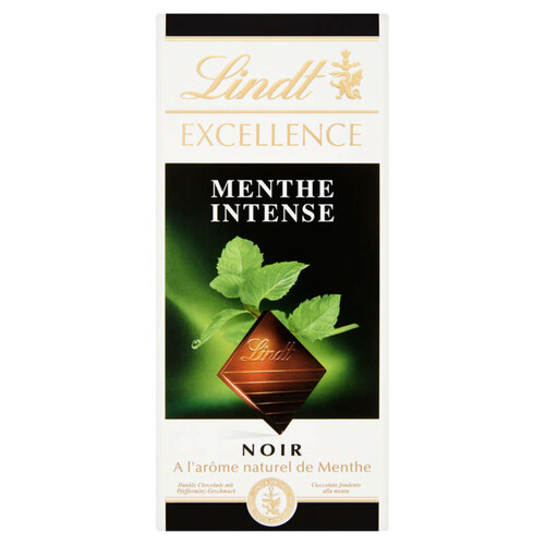 Lindt Excellence Tablette Chocolat Noir Menthe 100G