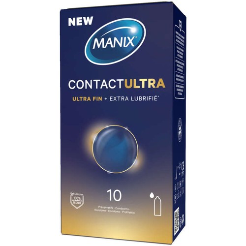 Manix Préservatifs Contact Ultra Fin + Lubrifié x10