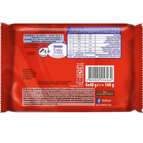 Kitkat Chunky Barre Au Chocolat Au Lait x4 - 40g