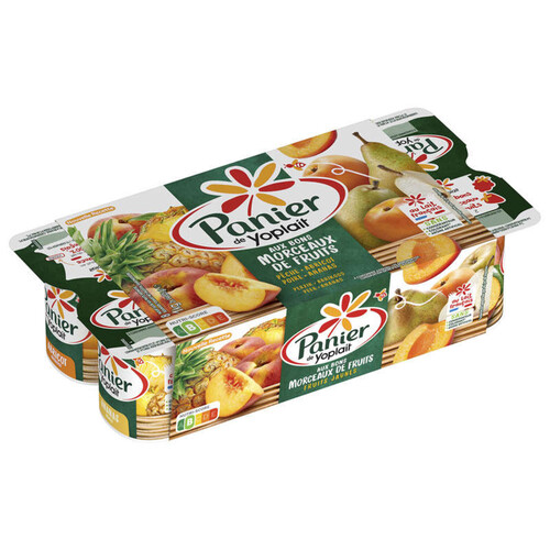 Panier de Yoplait Morceaux de Fruits Jaunes 8x125g