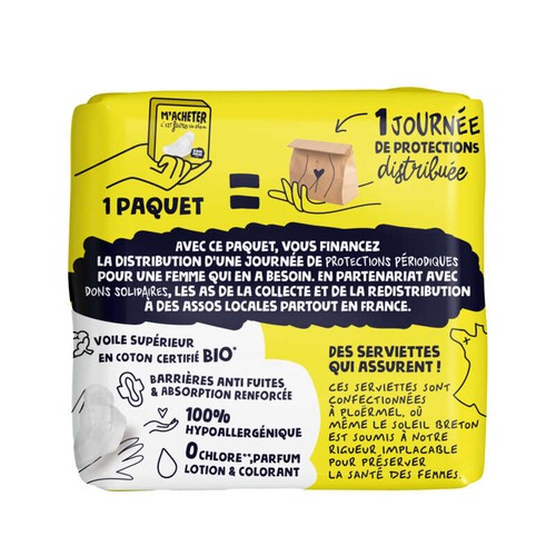 Ramdam Serviettes Hygiéniques Ultra Minces Bio x14
