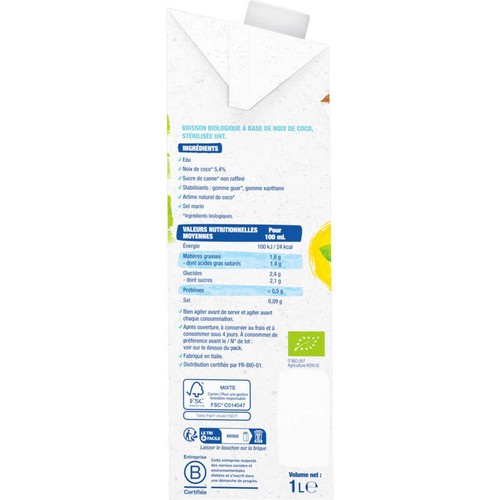 Bjorg Boisson végétale coco Bio 1L