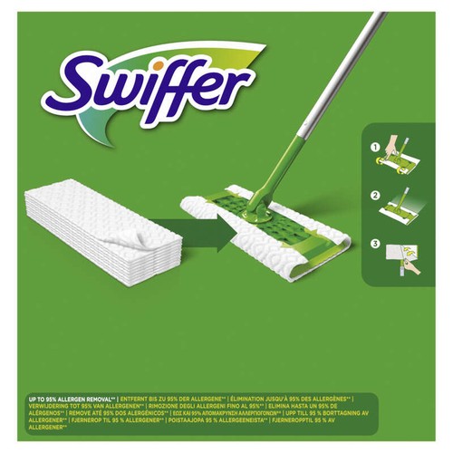 Swiffer Balai Attrape-Poussière Lingettes Sèches Propre & Frais x36