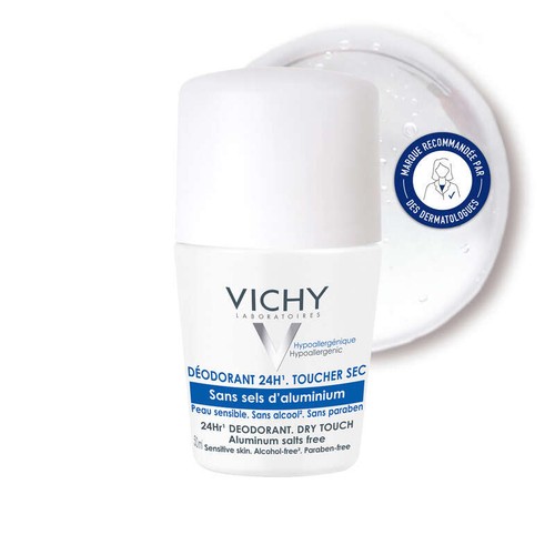Vichy Déodorant 24H Toucher Sec Peau Sensible Roll-On 50ml