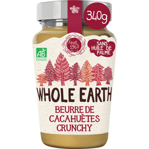 Whole Earth Beurre De Cacahuètes Crunchy bio 340g