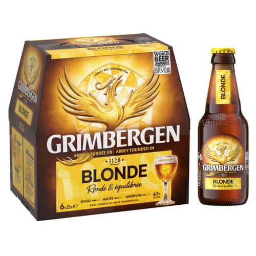 Gimbergen Pack de Bière Blonde 6,7% vol 6x25cl 
