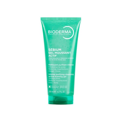 [Para] Bioderma Sébium Gel Moussant Actif Nettoyant Purifiant Intense 200ml
