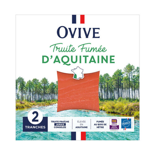 Ovive Truite Fumée d’Aquitaine 2 tranches 60g