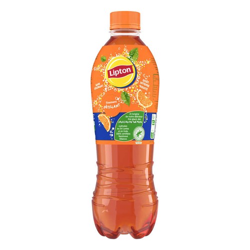 Lipton Ice Tea Thé Glacé Pétillant Saveur Orange 1,25L