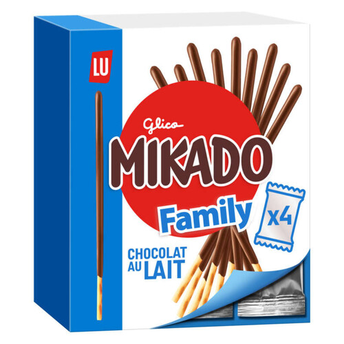 Lu Mikado Biscuits nappés au Chocolat au Lait 300g