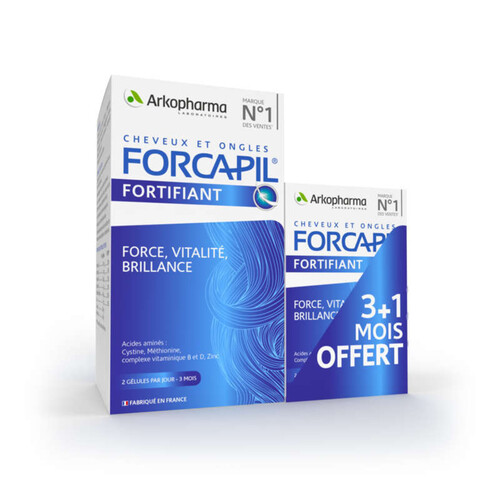Forcapil Cheveux & Ongles Zinc Vitamine D 180+60 Gélules