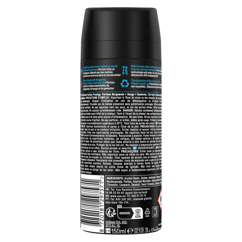 Axe déodorant homme aqua bergamot 150ml