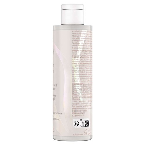 Gillette Satin Care Nettoyant 2en1 et gel à raser 190ml