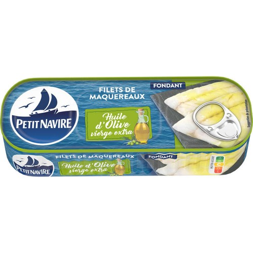 Petit Navire Filets de Maquereaux sans peau huile olive 145g