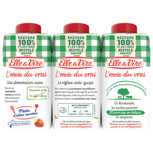 Elle & Vire Crème Fluide Entière 30% Mg 3x20cl