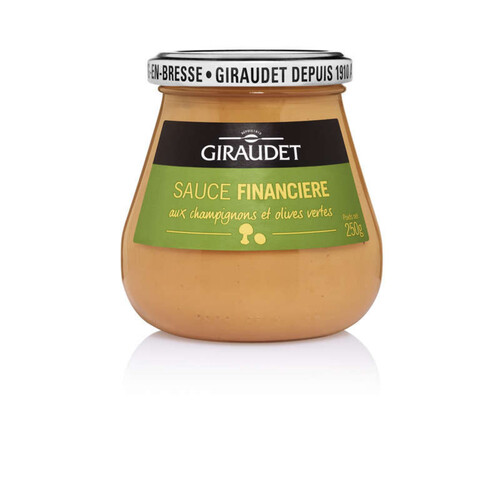Giraudet Sauce Financière aux Champignons & Olives Vertes 250g