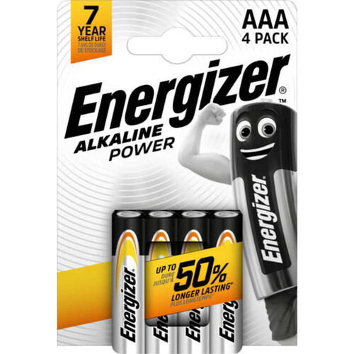 Energizer 4 Piles Lr03/Aaa Alkaline Power