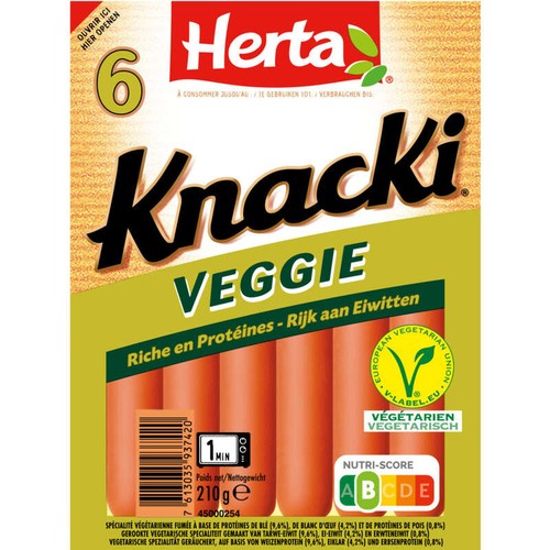 Herta Knacki Saucisses végétales x6  210g