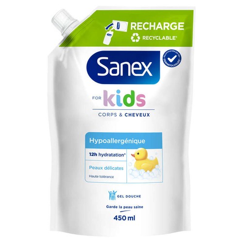 Sanex Gel Douche Derma Care Kids Doypack 450ml