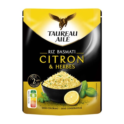 Taureau Aile Riz Basmati Au Citron Et Aux Herbes 220 g
