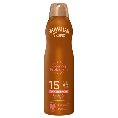 Hawaiian Tropic brume d’huile sèche SPF15 protectrice 180ml