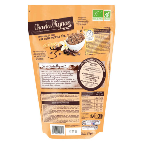 Charles Vignon Muesli Croustillant chocolat vanille 375g