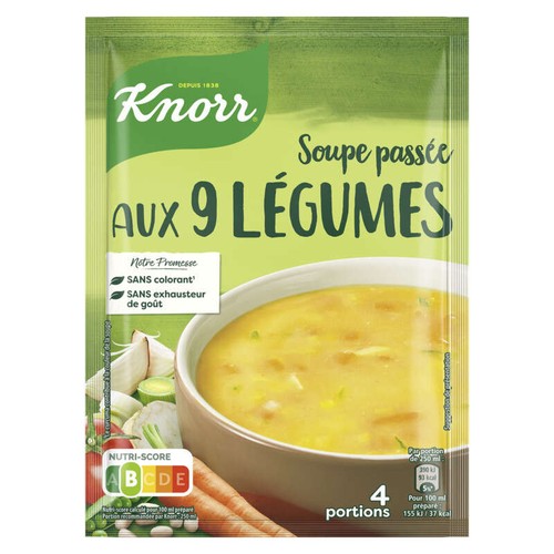 Knorr Soupe Passée Aux 9 Légumes Déshydratée Pour 4 Portions 105g