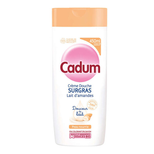 Cadum Crème Douche Surgras Lait d'amandes 450ml