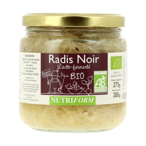 [Par Naturalia] Nutriform Radis Noir Lacto-Fermenté 380G Bio