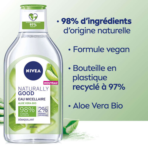 Nivea Naturally Good Eau Micellaire À L'Aloe Vera Bio 400Ml