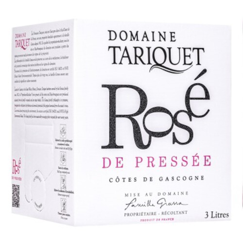 Domaine Tariquet Rosé De Pressée Côtes De Gascogne 3L