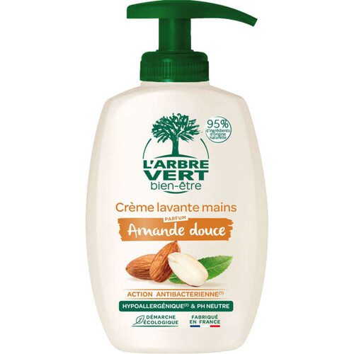 L'Arbre Vert Crème Lavante Mains aux Amandes 300ml