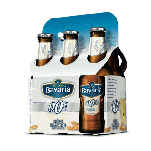 Bavaria Bière Blanche sans alcool 6 x 25cl.