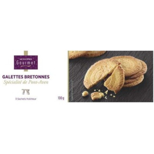 Monoprix Gourmet Galettes bretonnes Spécialité de Pont-Aven 100g