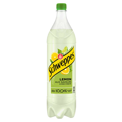 Schweppes Lemon Soda aux saveurs Citron & Citron vert 1,5L