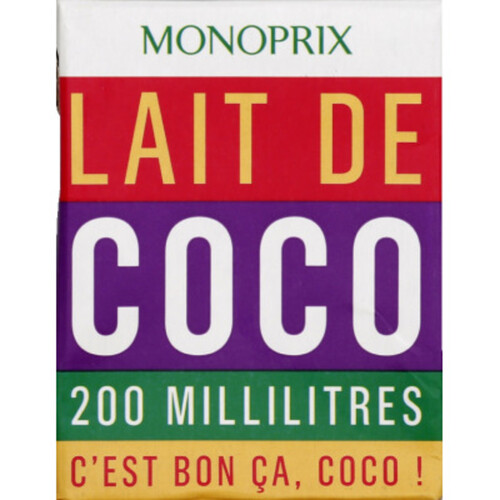Monoprix Lait de coco 200ml